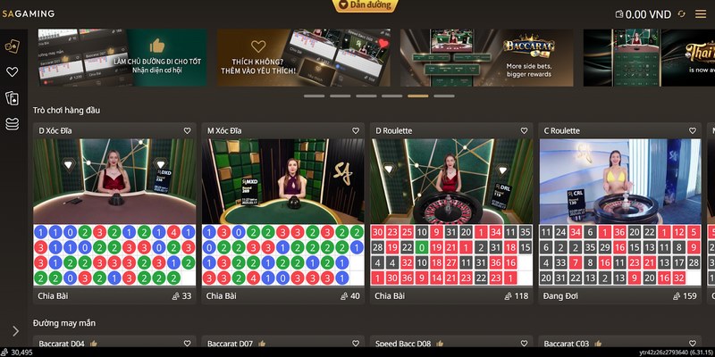 Sảnh SA - nhà cung cấp trò chơi Casino trực tuyến hàng đầu